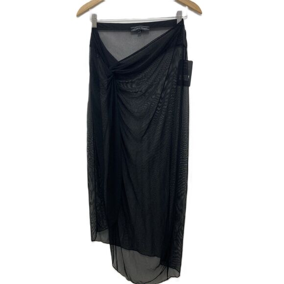 Love University Long Mesh Twist Front Cover Up Skirt Size M - Picture 1 of 8